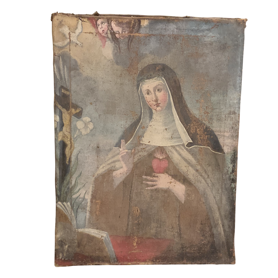 ANTIQUE OIL ON CANVAS