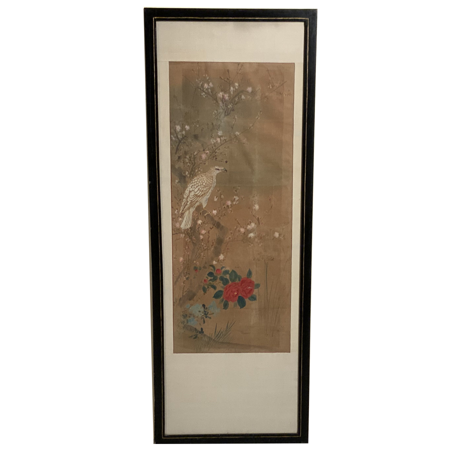 FRAMED SILK PAINTING