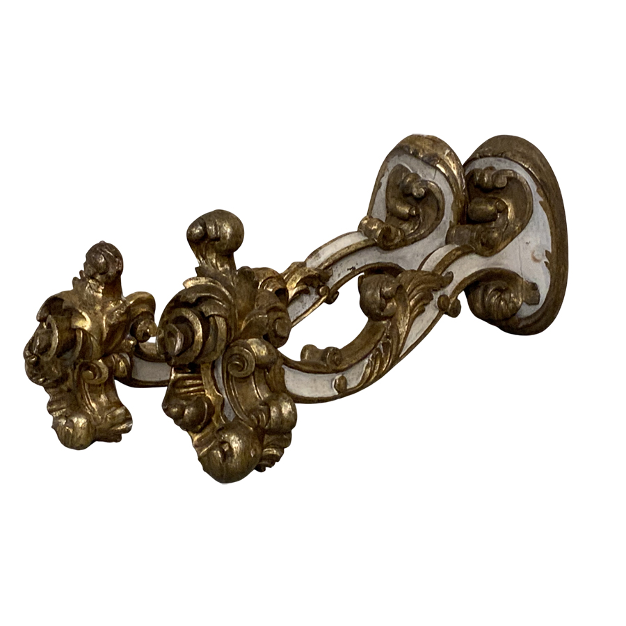 PAIR OF GILDED WOODEN ARMS