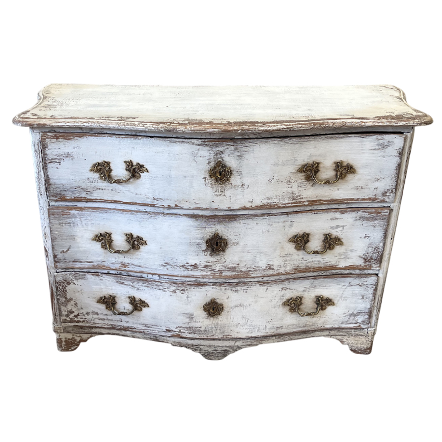 PAINTED CURVED COMMODE