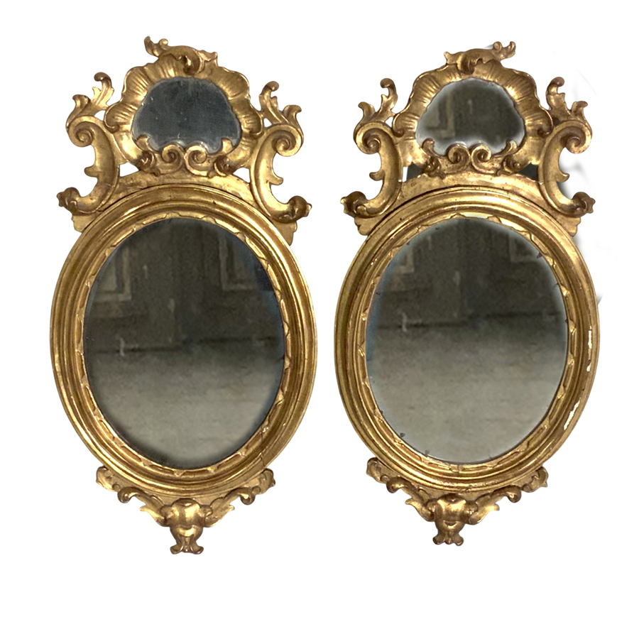 PAIR OF SMALL MIRRORS