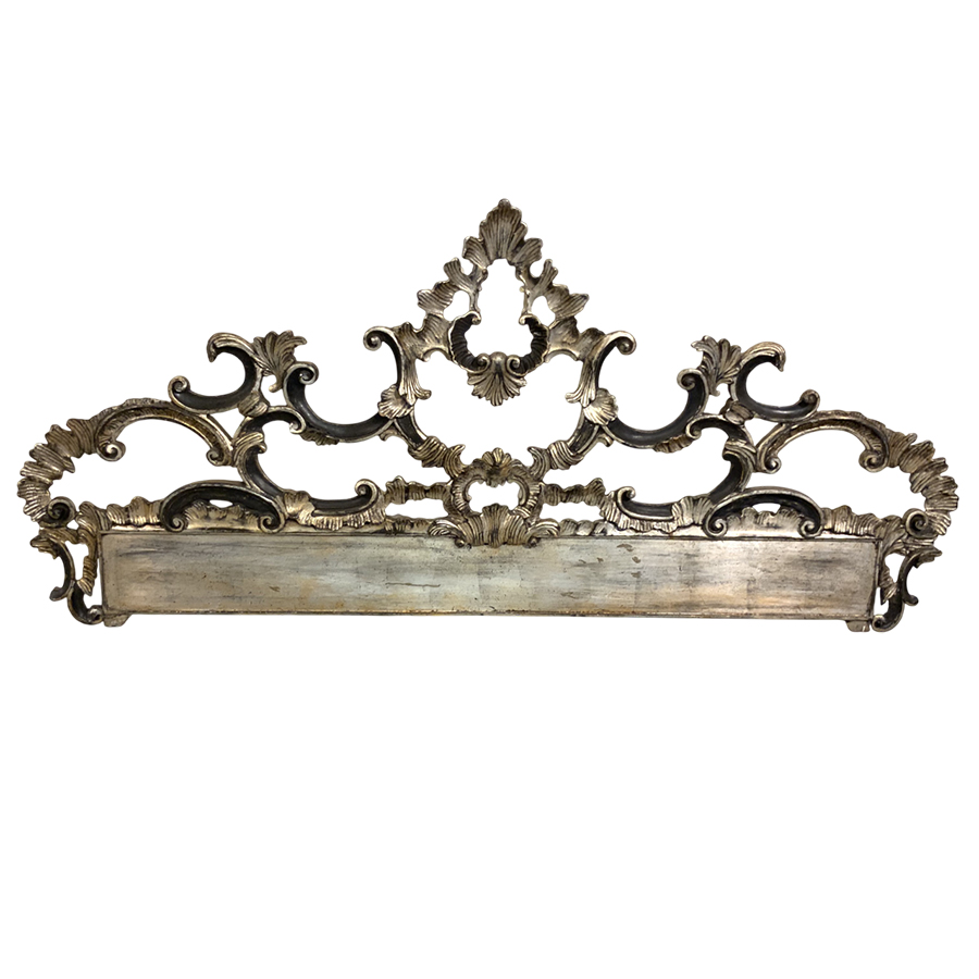 SILVERED WOOD HEAD BED