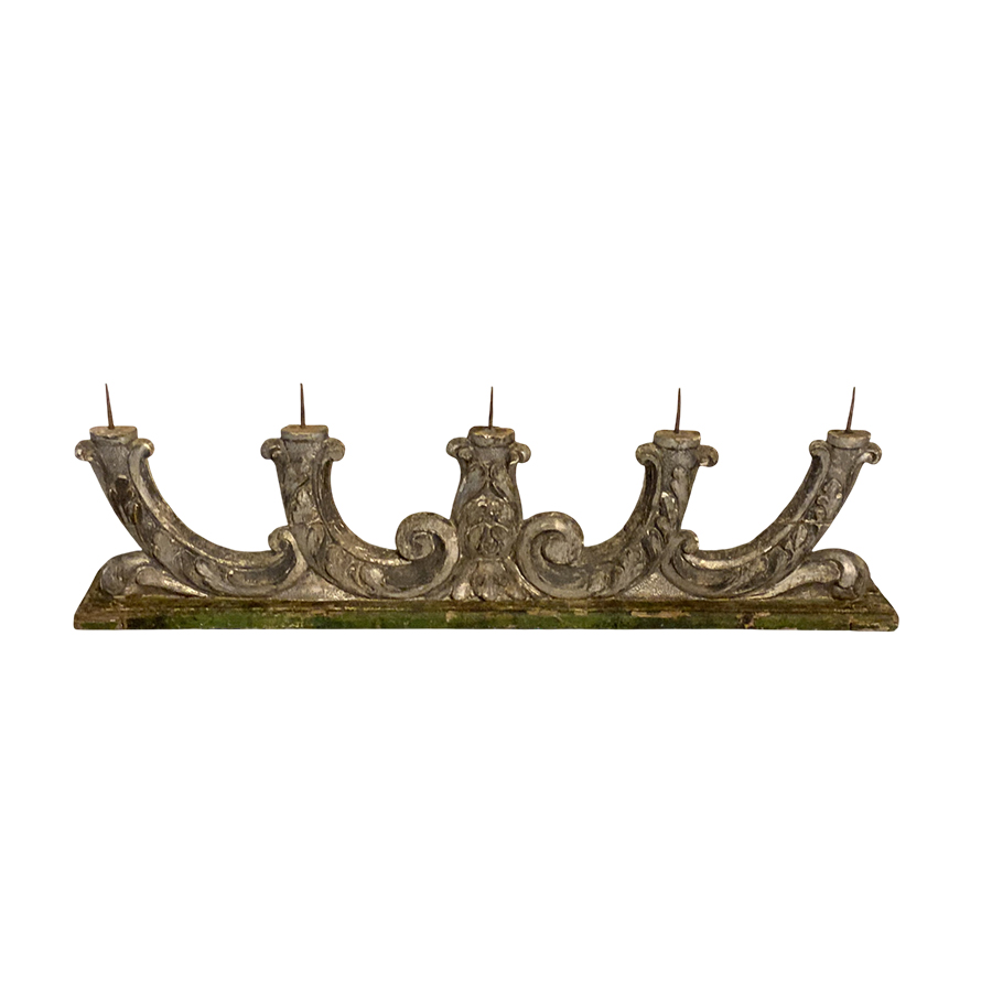 SILVERED CANDELSTICKS